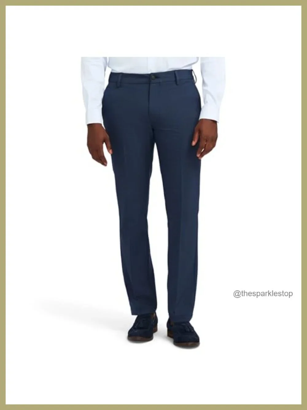 Men's Stretch Straight Fit Flat Front Chino Pants, Quick Dry, Wicking, Travel